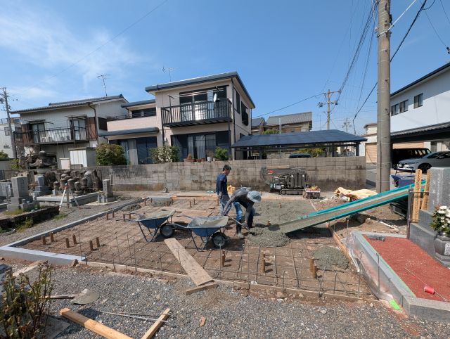 桑名市佛眼院　永代供養墓工事　㉖基礎コンクリート打